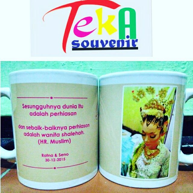 souvenir mug solo pernikahan